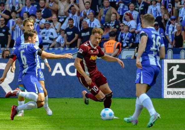 Soccer 2 Bundesliga, Hertha BSC Berlin Jahn Regensburg 24 08 2024, xdanx, Soccer 2 Bundesliga, Hertha BSC Berlin Jahn Regensburg emspor, v l Diego Demme Hertha BSC 6 ,Christian Viet SSV Jahn Regensburg 10 ,Jonjoe Kenny Hertha BSC 16 ,duel, duel, fight, tackle DFL DFB REGULATIONS PROHIBIT ANY USE OF PHOTOGRAPHS as IMAGE SEQUENCES and or QUASI VIDEO Daniel Lakomski Mix1Press Berlin Olympiastadion Berlin Germany DEU Copyright: xDanielxLakomskix