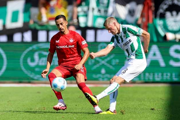 Kenny Prince Redondo 1 FC Kaiserslautern and Marc Lorenz SC Preussen Muenster battle for the ball, 2 Bundesliga, Preußen Münster vs 1 FC Kaiserslautern, Preußenstadion, August 24, 2024 in Münster, Germany Photo by Marco Steinbrenner DeFodi Images Kenny Prince Redondo 1 FC Kaiserslautern and Marc Lorenz SC Preussen Muenster battle for the ball, 2 Bundesliga, Preußen Münster vs 1 FC Kaiserslautern, Preußenstadion, August 24, 2024 in Münster, Germany Photo by Marco Steinbrenner DeFodi Images DFB DFL REGULATIONS PROHIBIT ANY USE OF PHOTOGRAPHS AS IMAGE SEQUENCES AND OR QUASI VIDEO Defodi 700 scp fcK 20240824 128 Defodi-700 DFB DFL REGULATIONS PROHIBIT ANY USE OF PHOTOGRAPHS AS IMAGE SEQUENCES AND OR QUASI-VIDEO.