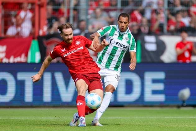 Jannis Heuer 1 FC Kaiserslautern and Etienne Amenyido SC Preussen Muenster battle for the ball, 2 Bundesliga, Preußen Münster vs 1 FC Kaiserslautern, Preußenstadion, August 24, 2024 in Münster, Germany Photo by Marco Steinbrenner DeFodi Images Jannis Heuer 1 FC Kaiserslautern and Etienne Amenyido SC Preussen Muenster battle for the ball, 2 Bundesliga, Preußen Münster vs 1 FC Kaiserslautern, Preußenstadion, August 24, 2024 in Münster, Germany Photo by Marco Steinbrenner DeFodi Images DFB DFL REGULATIONS PROHIBIT ANY USE OF PHOTOGRAPHS AS IMAGE SEQUENCES AND OR QUASI VIDEO Defodi 700 scp fcK 20240824 161 Defodi-700 DFB DFL REGULATIONS PROHIBIT ANY USE OF PHOTOGRAPHS AS IMAGE SEQUENCES AND OR QUASI-VIDEO.