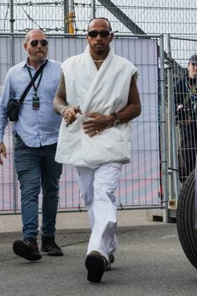 Circuit Zandvoort, Zandvoort, Netherlands. 25.August.2024; Lewis Hamilton of Great Britain and Mercedes-AMG PETRONAS F1 Team arrives in the paddock during Formula One Italian Grand Prix  (264191723)