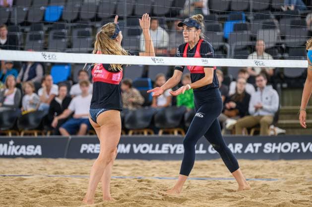 Beach Pro Tour Elite 16 Hamburg, 25 08 2024 Nina Brunner SUI , Tanja Hüberli SUI Beach Pro Tour Elite 16, Hamburg, Stadion Am Rothenbaum on 25 08 2024 Copyright: xBEAUTIFULxSPORTS PeterxWeberx