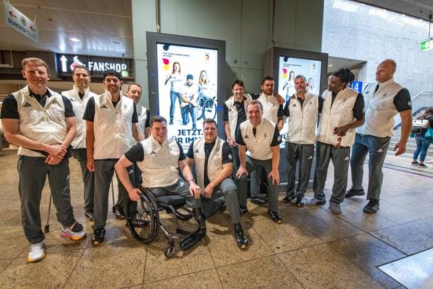 Paris 2024, Paralympics, departure of national sitting volleyball team in Cologne