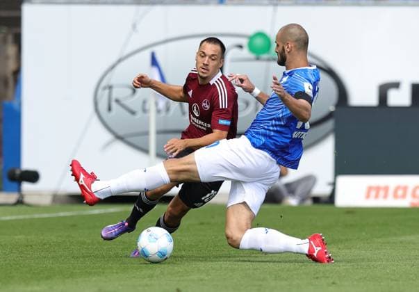 25 08 2024 Soccer Season 2024 2025 2 Soccer Bundesliga 03 Matchday SV Darmstadt 98 SVD D98 Lilien 1 FC Nürnberg FCN Club Sportfoto Zink DaMa xdaxmax DFL regulations prohibit any use of photographs as image sequences and or quasi video only for editorial use Julian Justvan 10, 1 FC Nürnberg FCN Aleksandar Vukotic 20, SV Darmstadt 98 D98 SV98