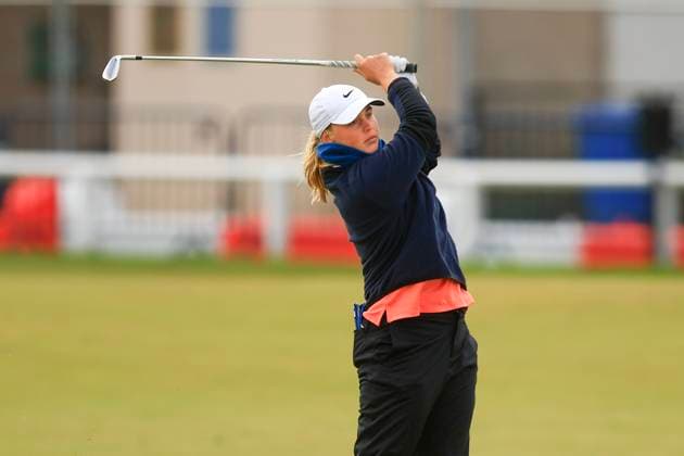 25th August 2024; Old Course at St Andrews, St Andrews, Fife, Scotland; AIG Womens Open Golf, Final Round; Maja Stark of Sweden hits a shot from the fairway on the first hole of the Old Course, St Andrews Links during the final round of the AIG Women& x2019;s Open  ActionPlus12685858 DavidxYoung