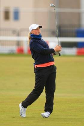 25th August 2024; Old Course at St Andrews, St Andrews, Fife, Scotland; AIG Womens Open Golf, Final Round; Maja Stark of Sweden hits a shot from the fairway on the first hole of the Old Course, St Andrews Links during the final round of the AIG Women& x2019;s Open  ActionPlus12685860 DavidxYoung
