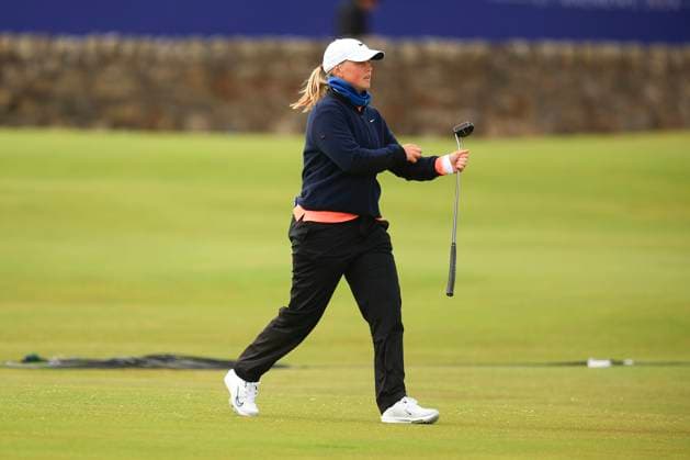 25th August 2024; Old Course at St Andrews, St Andrews, Fife, Scotland; AIG Womens Open Golf, Final Round; Maja Stark of Sweden on the first green of the Old Course, St Andrews Links during the final round of the AIG Women& x2019;s Open  ActionPlus12685861 DavidxYoung
