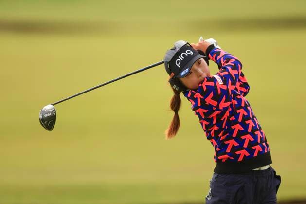 25th August 2024; Old Course at St Andrews, St Andrews, Fife, Scotland; AIG Womens Open Golf, Final Round; Shuri Sakura of Japan tees off on the second hole of the Old Course, St Andrews Links during the final round of the AIG Women& x2019;s Open  ActionPlus12685867 DavidxYoung