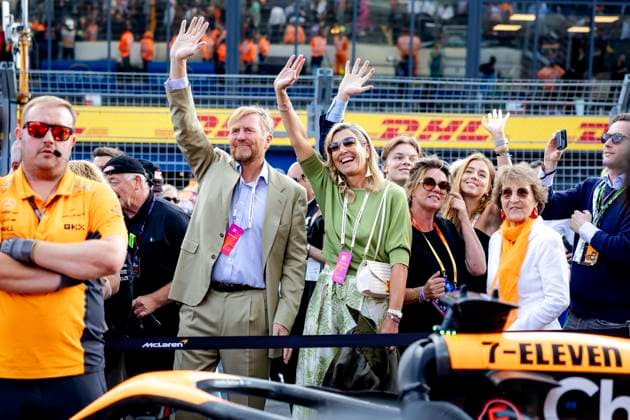 Formula 1, Dutch GP in Zandvoort, King Willem-Alexander and Queen Maxima on the grid