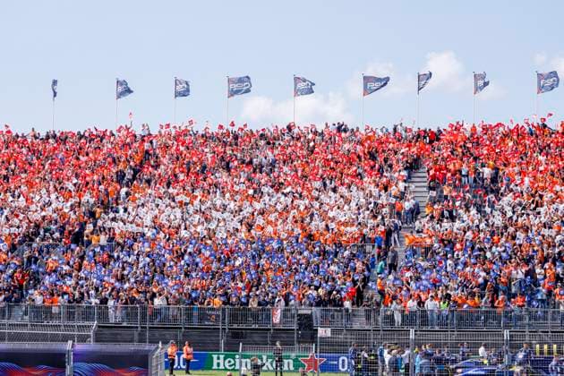 Supporters at the Grandstand during the F1 Grand Prix of Netherlands at Circuit Park Zandvoort on August 25, 2024 in Zandvoort, Netherlands Defodi 704 MTB20240825F1MTBPhoto 3660 Defodi-704