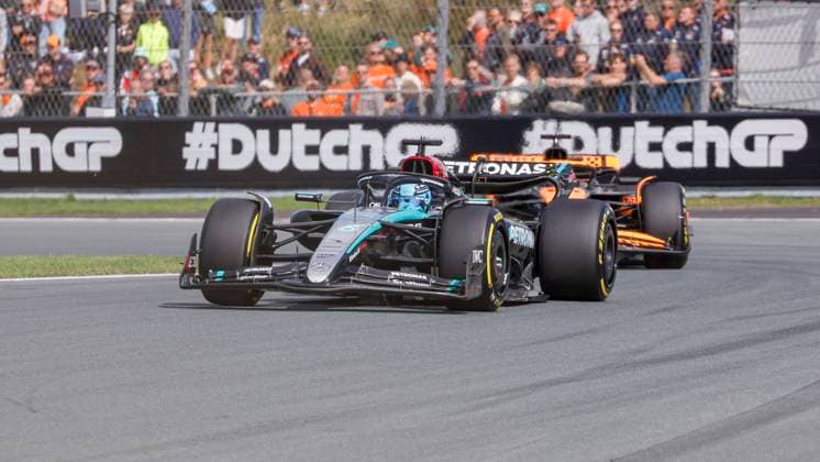 George Russell of Great Britain and Mercedes AMG Petronas F1 Team during the F1 Grand Prix of Netherlands at Circuit Park Zandvoort on August 25, 2024 in Zandvoort, Netherlands Defodi 704 MTB20240825F1MTBPhoto 3708 Defodi-704