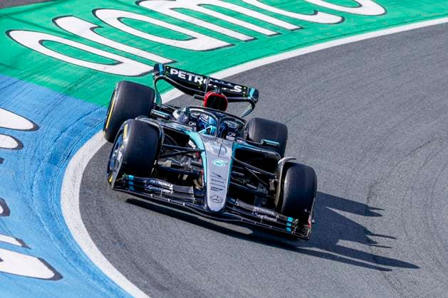 George Russell of Great Britain and Mercedes AMG Petronas F1 Team during the F1 Grand Prix of Netherlands at Circuit Park Zandvoort on August 25, 2024 in Zandvoort, Netherlands Defodi 704 MTB20240825F1MTBPhoto 3876 Defodi-704