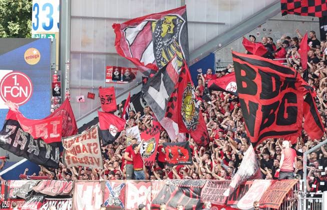 25 08 2024 Soccer Season 2024 2025 2 Soccer Bundesliga 03 Matchday SV Darmstadt 98 SVD D98 Lilien 1 FC Nürnberg FCN Club Sportfoto Zink DaMa xdaxmax DFL regulations prohibit any use of photographs as image sequences and or quasi video only for editorial use Clubfan Clubfans FCN Fans Fans cheer on FCN Team Team