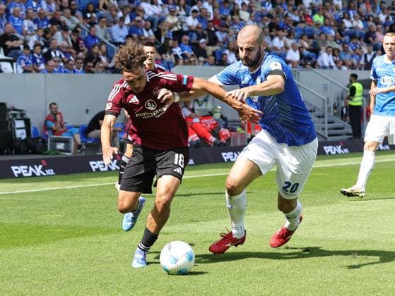 25 08 2024 Soccer Season 2024 2025 2 Soccer Bundesliga 03 Matchday SV Darmstadt 98 SVD D98 Lilien 1 FC Nürnberg FCN Club Sportfoto Zink DaMa xdaxmax DFL regulations prohibit any use of photographs as image sequences and or quasi video only for editorial use Rafael Lubach 18, 1 FC Nürnberg FCN Aleksandar Vukotic 20, SV Darmstadt 98 D98 SV98