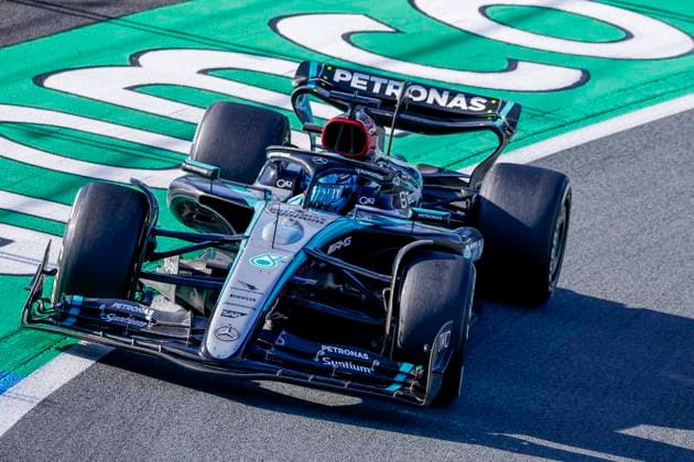 George Russell of Great Britain and Mercedes AMG Petronas F1 Team during the F1 Grand Prix of Netherlands at Circuit Park Zandvoort on August 25, 2024 in Zandvoort, Netherlands Defodi 704 MTB20240825F1MTBPhoto 5109 Defodi-704