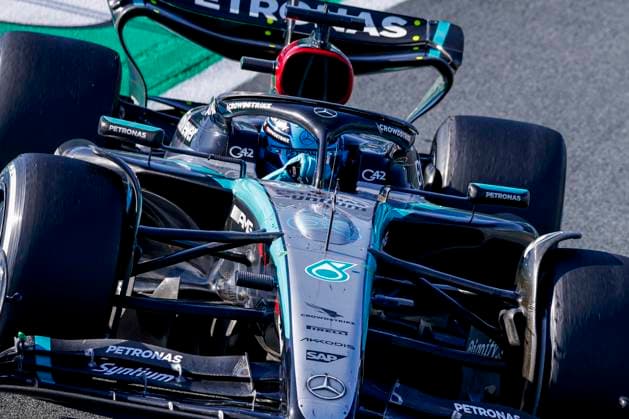 George Russell of Great Britain and Mercedes AMG Petronas F1 Team during the F1 Grand Prix of Netherlands at Circuit Park Zandvoort on August 25, 2024 in Zandvoort, Netherlands Defodi 704 MTB20240825F1MTBPhoto 5112 Defodi-704