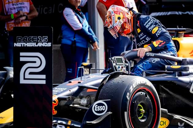 ZANDVOORT - Max Verstappen (Red Bull Racing) parks his car after the F1 Grand Prix of the Netherlands at the Circuit of Zandvoort. ANP REMKO DE WAAL xVIxANPxSportx xxANPxIVx 506727320 originalFilename: 506727320.jpg