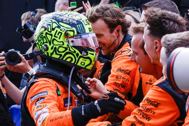 Winner Lando Norris of Great Britain and McLaren Formula 1 Team celebrates the victory during the F1 Grand Prix of Netherlands at Circuit Park Zandvoort on August 25, 2024 in Zandvoort, Netherlands Defodi 704 MTB20240825F1MTBPhoto 5282 Defodi-704