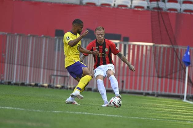BARD Melvin (OGC Nice). OGC Nice vs Toulouse FC, Ligue 1 in Allianz Riviera, NICE, France, on August 25, 2024. FOOTBALL : OGC Nice vs Toulouse FC - Ligue 1 - 25 08 25 FredDides Panoramic 