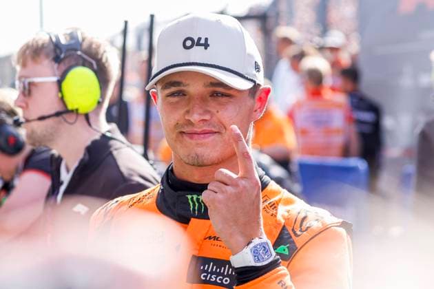 Winner Lando Norris of Great Britain and McLaren Formula 1 Team celebrates the victory during the F1 Grand Prix of Netherlands at Circuit Park Zandvoort on August 25, 2024 in Zandvoort, Netherlands Defodi 704 MTB20240825F1MTBPhoto 5659 Defodi-704