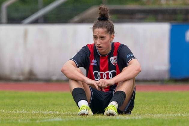 Ingolstadt, Germany 25 August 2024 2 BL Women 2024 2025 FC Ingolstadt 04 vs 1 FC Nürnberg In the picture Emma Kusch FCI unhappy on the pitch MTV Stadion Bayern Copyright: xFotostandx xSchaeferx