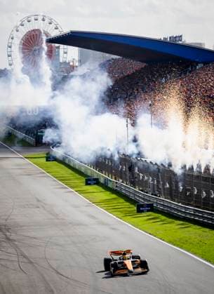 ZANDVOORT - Lando Norris (McLaren) crosses the finish line during the F1 Grand Prix of the Netherlands at the Circuit of Zandvoort. ANP SEM VAN DER WAL xVIxANPxSportx xxANPxIVx 506732851 originalFilename: 506732851.jpg