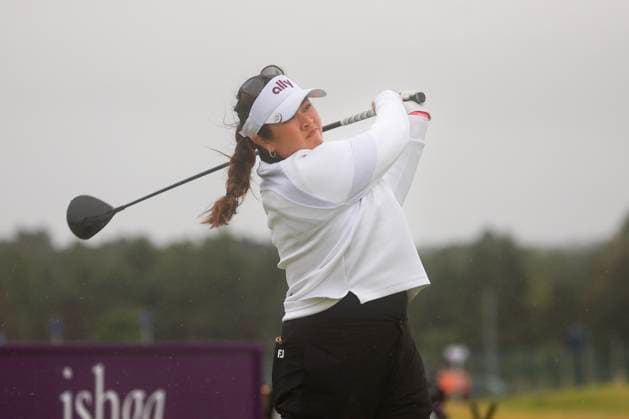 25th August 2024; Old Course at St Andrews, St Andrews, Fife, Scotland; AIG Womens Open Golf, Final Round; Lilia Vu of the USA tees off on the fourth hole of the Old Course, St Andrews Links during the final round of the AIG Women& x2019;s Open  ActionPlus12686114 DavidxYoung
