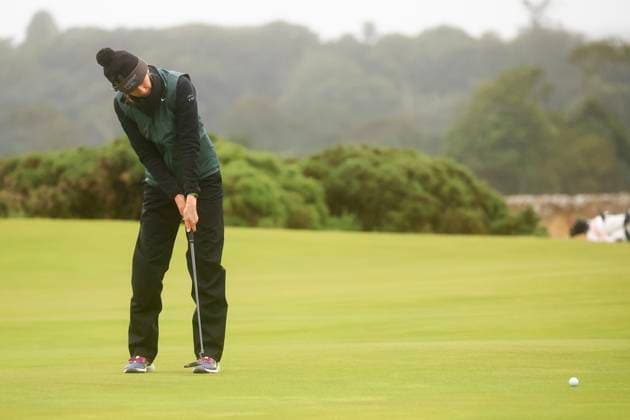 25th August 2024; Old Course at St Andrews, St Andrews, Fife, Scotland; AIG Womens Open Golf, Final Round; Nelly Korda of the USA putts for a birdie on the fifth green of the Old Course, St Andrews Links during the final round of the AIG Women& x2019;s Open  ActionPlus12686125 DavidxYoung