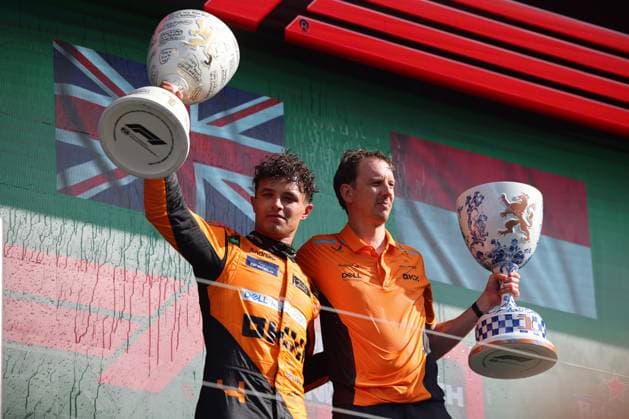 4 Lando Norris McLaren Formula 1 Team, 04 , Podium, Race, NDL, Formula 1 World Championship, Dutch Grand Prix, Circuit Zandvoort, Race Day, 25 08 2024 NDL, Formula 1 World Championship, Dutch Grand Prix, Netherlands, Circuit Zandvoort, 25 08 2024 Zandvoort Copyright: xEibner-Pressefoto AnnikaxGrafx EP_AGF