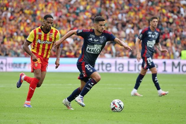 Romain FAIVRE (Brest) lors du match RC Lens - Brest, Ligue 1, stade Bollaert-Delelis, le 25 août 2024 FOOTBALL : RC Lens vs Brest - Ligue 1 - 25 08 2024 LaurentSanson Panoramic 