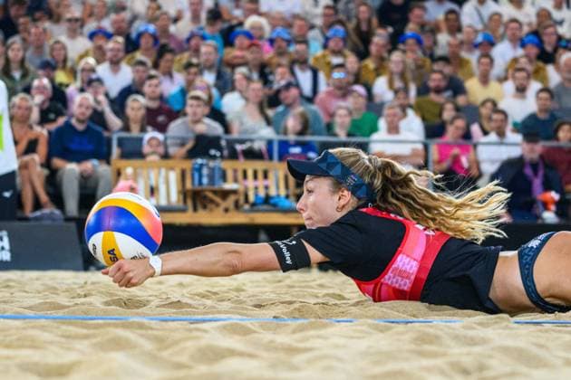 Beach Pro Tour Elite 16 Hamburg, 25 08 2024 Nina Brunner SUI Beach Pro Tour Elite 16, Hamburg, Stadion Am Rothenbaum on 25 08 2024 Copyright: xBEAUTIFULxSPORTS PeterxWeberx