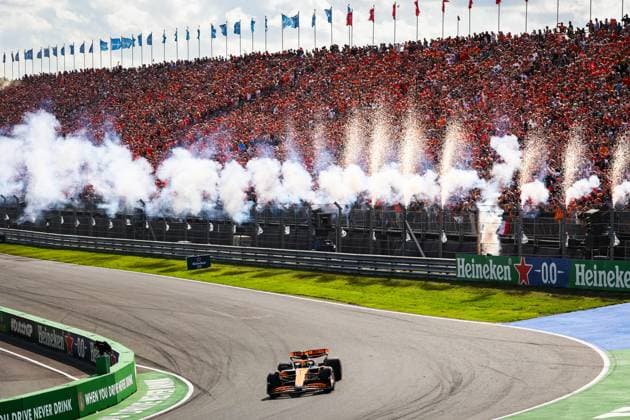 4 Lando Norris GBR, McLaren Formula 1 Team , F1 Grand Prix of the Netherlands at Circuit Zandvoort on August 25, 2024 in Zandvoort, Netherlands Photo by HOCH ZWEI Zandvoort Netherlands