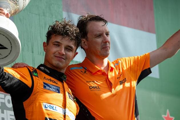 Formula 1 GP Zandvoort Holland Sunday, 25 08 2024 Lando Norris 4, McLaren Formula 1 Team on the podium Formula 1 GP Zandvoort Holland Sunday, 25 08 2024 Copyright: xBEAUTIFULxSPORTS Erlhofx