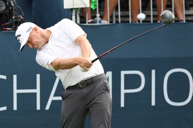 CASTLE ROCK, CO - AUGUST 25: PGA, Golf Herren golfer Alex Noren plays his tee shot on the first hole during the final round of the PGA FedExCup BMW Championship on August 25th, 2024, at Castle Pines Golf Club in Castle Rock, Colorado. (Photo by Brian Spurlock Icon Sportswire) GOLF: AUG 25 PGA FedExCup Playoffs - BMW Championship EDITORIAL USE ONLY Icon24082520