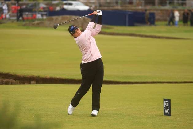 25th August 2024; Old Course at St Andrews, St Andrews, Fife, Scotland; AIG Womens Open Golf, Final Round; Ariya Jutanugarn of Thailand tees off on the second hole of the Old Course, St Andrews Links during the final round of the AIG Women& x2019;s Open  ActionPlus12686350 DavidxYoung