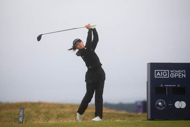 25th August 2024; Old Course at St Andrews, St Andrews, Fife, Scotland; AIG Womens Open Golf, Final Round; Lydia Ko of New Zealand tees off on the fifteenth hole of the Old Course, St Andrews Links during the final round of the AIG Women& x2019;s Open  ActionPlus12686365 DavidxYoung