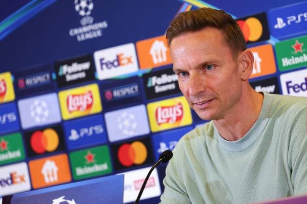 SOCCER - UEFA CL, RBS vs Kyiv SALZBURG,AUSTRIA,26.AUG.24 - SOCCER - UEFA Champions League, qualification, Red Bull Salzburg vs FC Dynamo Kyiv, preview, press conference, PK, Pressekonferenz RBS. Image shows head coach Pepijn Lijnders (RBS).  GEPAxpictures xDavidxGeieregger