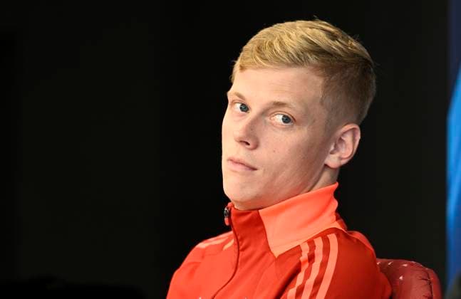 Sparta player Filip Panak at a press conference, PK, Pressekonferenz prior to the Champions League 4th qualifying round match Sparta Prague vs Malmo FF, in Prague, Czech Republic, August 26, 2024. (CTKxPhoto KaterinaxSulova) CTKPhotoP2024082603907  CTKPhotoP2024082603907