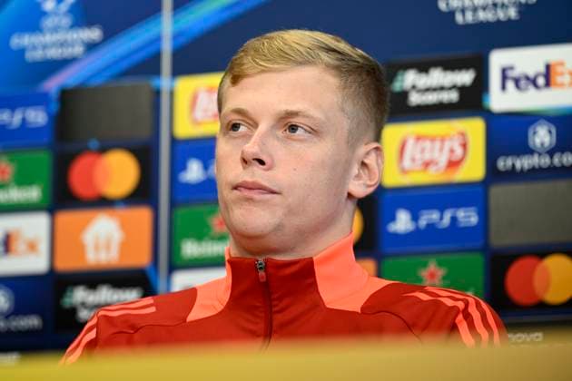Sparta player Filip Panak at a press conference, PK, Pressekonferenz prior to the Champions League 4th qualifying round match Sparta Prague vs Malmo FF, in Prague, Czech Republic, August 26, 2024. (CTKxPhoto KaterinaxSulova) CTKPhotoP2024082603965  CTKPhotoP2024082603965