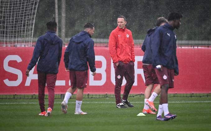 FOOTBALL Champions League qualification season 2024 2025 return match FC Salzburg Dynamo Kiev 26 08 2024 Training FC Salzburg coach Pepijn Lijnders