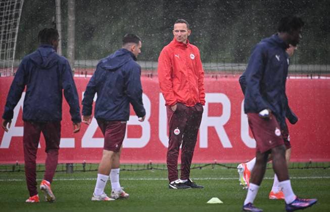 FOOTBALL Champions League qualification season 2024 2025 return match FC Salzburg Dynamo Kiev 26 08 2024 Training FC Salzburg coach Pepijn Lijnders