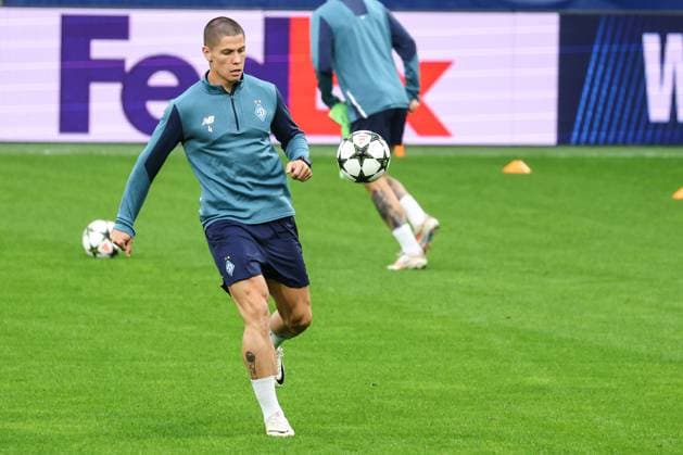 SOCCER - UEFA CL, RBS vs Kyiv SALZBURG,AUSTRIA,26.AUG.24 - SOCCER - UEFA Champions League, qualification, Red Bull Salzburg vs FC Dynamo Kyiv, preview, training Kyiv. Image shows Denys Popov (Kyiv).  GEPAxpictures xDavidxGeieregger
