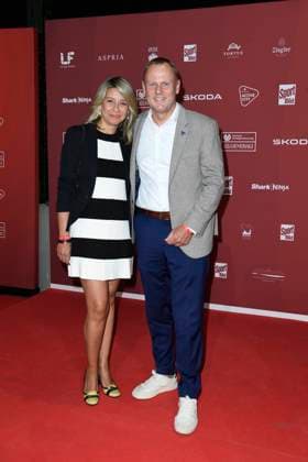 Andy Grote Interior and Sports Senator Hamburg with Ms. Catherine Saavedra on arrival at the SPORT BILD Award ceremony on 26 08 2024 in the Fischauktionshalle in Hamburg