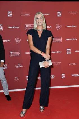 Maria Höfl Riesch arriving at the SPORT BILD Award ceremony on 26 08 2024 at the Fischauktionshalle in Hamburg
