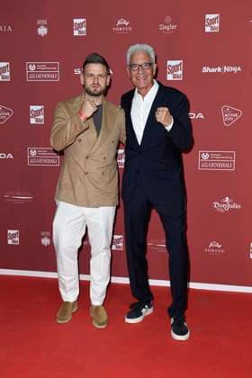Ulrich Manuel Uli Hebel and Bernd Bönte Boxer Manager arriving at the SPORT BILD Award ceremony on 26 08 2024 at the Fischauktionshalle in Hamburg