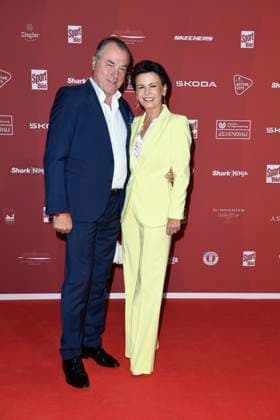 Clemens Tönnies with his wife Margit Tönnies on arrival at the SPORT BILD Award ceremony on 26 August 2024 at the Fischauktionshalle in Hamburg