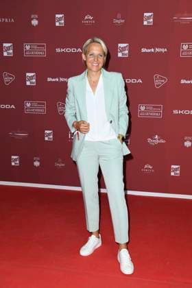 Friederike Kromp, head coach of the U20 womens team, arriving at the SPORT BILD Award ceremony on 26 August 2024 at the Fischauktionshalle in Hamburg