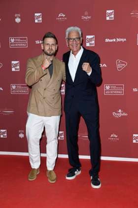 Ulrich Manuel Uli Hebel and Bernd Bönte Boxer Manager arriving at the SPORT BILD Award ceremony on 26 08 2024 at the Fischauktionshalle in Hamburg