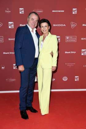 Clemens Tönnies with his wife Margit Tönnies on arrival at the SPORT BILD Award ceremony on 26 August 2024 at the Fischauktionshalle in Hamburg