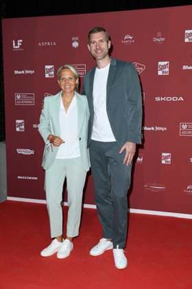 Friederike Kromp, head coach of the U20 womens team, arriving at the SPORT BILD Award ceremony on 26 August 2024 at the Fischauktionshalle in Hamburg