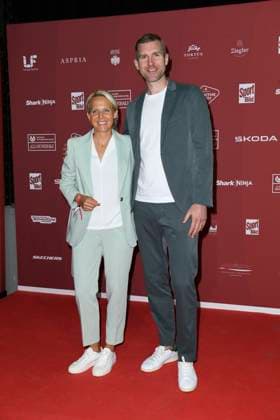 Friederike Kromp, head coach of the U20 womens team, arriving at the SPORT BILD Award ceremony on 26 August 2024 at the Fischauktionshalle in Hamburg